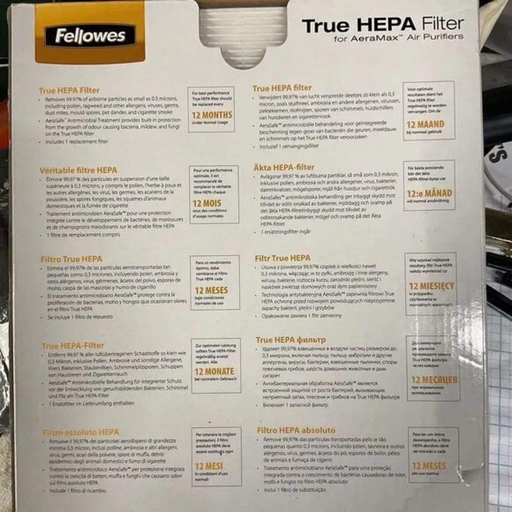 Fellowes True‎ HEPA Filter for AeraMax 190/200/DX55 Air Purifiers NIB